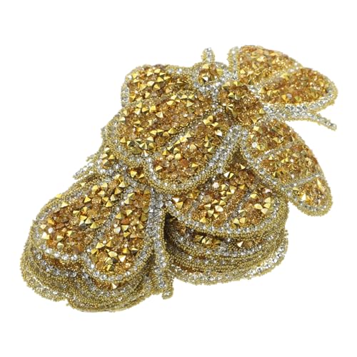 GALPADA 10 Stück Bienen Patches für Kleidung Strapazierfähige Bügelbilder zur Dekoration von Taschen und Schuhen Goldene Strass für Diy Projekte von GALPADA