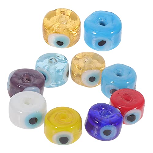 GALPADA 10 Stück Bunte Augen Perlen DIY Schmuck Bastelzubehör Handgefertigte Glasperlen für Armbänder und für Kreative Projekte und Wohnaccessoires von GALPADA