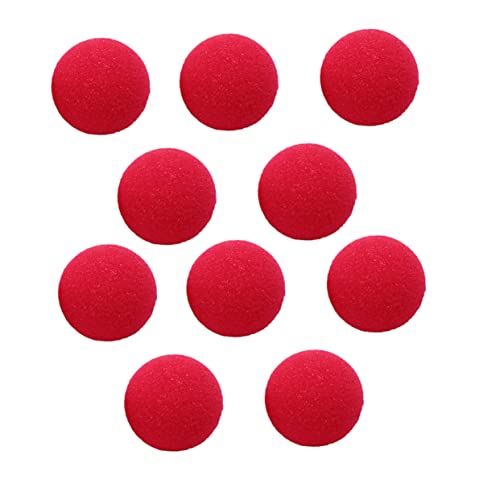 GALPADA 10 Stück Clown-Nasen-Requisite Nase des Zirkusclowns Kind Erwachsene kleine Clownnase stachelig Kostüm Clownnase Schwammnasen-Clown Clown-Nase-Partygeschenk Karnevalsclownnase rot von GALPADA