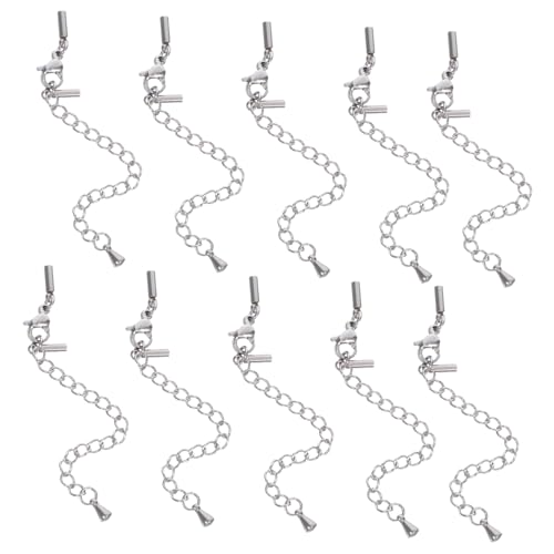 GALPADA 10 Stück Einstellbare Kette mit Karabinerhaken Robuste Schmuckverlängerung für Diy Projekte und Bastelarbeiten von GALPADA