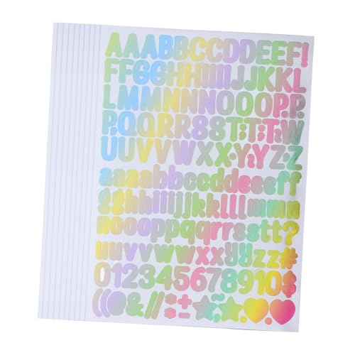 GALPADA 10 Stück Farbenfrohe Vinyl Buchstaben Aufkleber Teilig Selbstklebend Zahlen Alphabet Sticker für DIY Bastelarbeiten Planer Scrapbook Notizbuch Dekoration GALPADA 10 Stück Farbenfrohe Vinyl Buchstaben Aufkleber Teilig Selbstklebend Zahlen Alphabet Sticker für DIY Bastelarbeiten Planer Scrapbook Notizbuch Dekoration von GALPADA