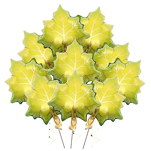 GALPADA 10 Stück Folienballons Ahornblatt für Herbst und Thanksgiving Feiern Herbstdeko Ballons für Fotorequisiten und Partys Farben mit Erntemotiven von GALPADA