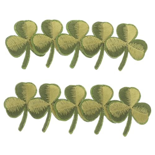 GALPADA 10 Stück Grüne Shamrock Stickerei Aufnäher zum Aufbügeln oder Annähen Vielseitig für Kleidung und Taschen Natürliche Blattmotive für DIY Dekoration an Patricks Day und Alltag GALPADA 10 Stück Grüne Shamrock Stickerei Aufnäher zum Aufbügeln oder Annähen Vielseitig für Kleidung und Taschen Natürliche Blattmotive für DIY Dekoration an Patricks Day und Alltag von GALPADA