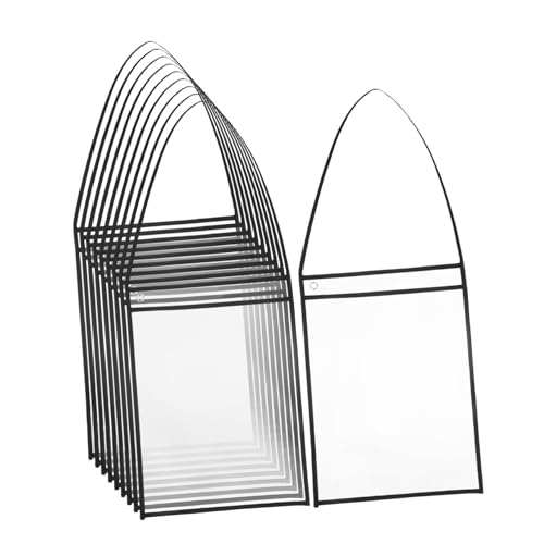 GALPADA 10 Stück Hängende Ticket Halter aus PVC Wiederverwendbare Dokumententaschen für Arbeit für Aktenordner Büroorganisation und Schulbedarf GALPADA 10 Stück Hängende Ticket Halter aus PVC Wiederverwendbare Dokumententaschen für Arbeit für Aktenordner Büroorganisation und Schulbedarf von GALPADA