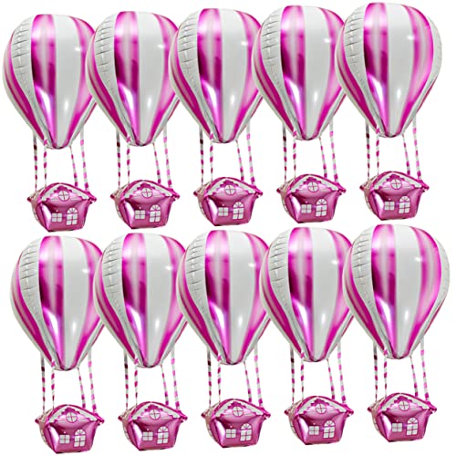 GALPADA 10 Stück Heißluftballon Folienballons für Kindergeburtstag Aluminium Folienballons Dekoration für Partys Hochzeiten und Feiern Langlebig und Farbenfroh GALPADA 10 Stück Heißluftballon Folienballons für Kindergeburtstag Aluminium Folienballons Dekoration für Partys Hochzeiten und Feiern Langlebig und Farbenfroh von GALPADA