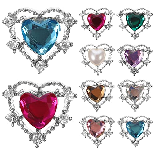 GALPADA 10 Stück Herz Nail Charms mit Strass DIY Nagel Dekorationen für Maniküre Bunte Schmuckaccessoires für Kreative Nagelkunst und Bastelprojekte Zufällige Farbe Zufällige Farbe GALPADA 10 Stück Herz Nail Charms mit Strass DIY Nagel Dekorationen für Maniküre Bunte Schmuckaccessoires für Kreative Nagelkunst und Bastelprojekte Zufällige Farbe Zufällige Farbe von GALPADA