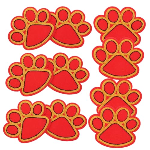 GALPADA 10 Stück Hunde Pfoten Patches zum Aufnähen Diy Applikation für Kleidung Rucksäcke Kissen und Mehr Dekorative Flicken für Handarbeiten und Kreative Projekte von GALPADA