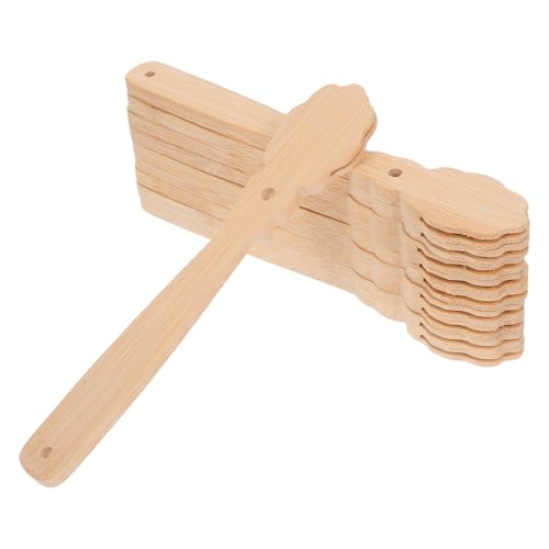 GALPADA 10 Stück Jumbo-eisstiele: Chinesische Handfächer Mit Holzgriffen, Zubehör Für Projekte Zur Herstellung Runder Hochzeitsfächer – Diy-bastelstäbe Für Auktions-gebotspaddel von GALPADA
