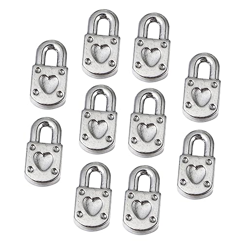 GALPADA 10 Stück Liebesschlossanhänger Schlossanhänger für die Schmuckherstellung Armband-Anhänger hängender Schmuck Schmuckschloss hängendes Zubehör Rostfreier Stahl GALPADA 10 Stück Liebesschlossanhänger Schlossanhänger für die Schmuckherstellung Armband-Anhänger hängender Schmuck Schmuckschloss hängendes Zubehör Rostfreier Stahl von GALPADA