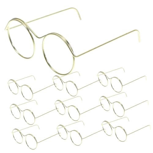 GALPADA 10 Stück Mini-brillenspielzeug Kleid Winzig Rahmen Miniatur-puppengläser Puppenbrille Mini-Brille Für Puppen Metallische Gläser Miniaturbrille Klein Für Mädchen Stahl Golden GALPADA 10 Stück Mini-brillenspielzeug Kleid Winzig Rahmen Miniatur-puppengläser Puppenbrille Mini-Brille Für Puppen Metallische Gläser Miniaturbrille Klein Für Mädchen Stahl Golden von GALPADA