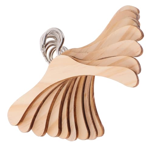 GALPADA 10 Stück Mini -holzkleidung Rack Puppenschrank Puppenbügel Größe Kleiderbügel Puppenkleidung Kleiden Winzig Puppen-Outfit Puppentuch Kleidungsstück Kleidung Für Puppen Bambus Brown von GALPADA