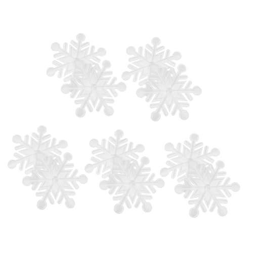 GALPADA 10 Stück Schneeflockenmuster Patch Dekorationen Gestickte Weihnachtsaufnäher Party Weihnachtsapplikation Weihnachten Thema Bestickt Jacken Stickerei Flicken Für Kleidung Stoff Weiß von GALPADA