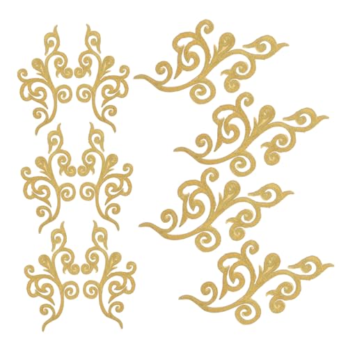 GALPADA 10 Stück Selbstklebende Stickblume Gestickte Anwendung goldenes Zierband goldgestickte Applikation Stickerei-Blumenapplikation Aufkleber aus Goldfolie runder Goldfleck Polyester GALPADA 10 Stück Selbstklebende Stickblume Gestickte Anwendung goldenes Zierband goldgestickte Applikation Stickerei-Blumenapplikation Aufkleber aus Goldfolie runder Goldfleck Polyester von GALPADA
