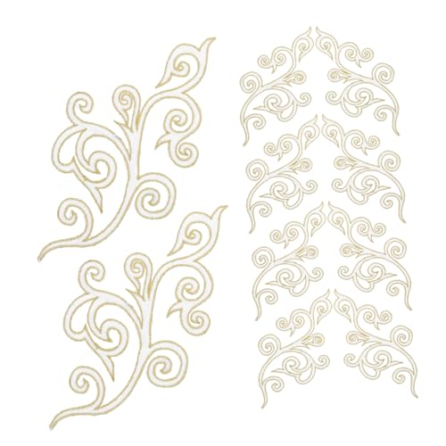 GALPADA 10 Stück Selbstklebende Stickblume Patch Applikationen Gestickte Anwendung goldgestickte Applikation Mode Spitzenstoff für Hochzeit schicke Aufkleber Design-Aufkleber Nylon Weiß GALPADA 10 Stück Selbstklebende Stickblume Patch Applikationen Gestickte Anwendung goldgestickte Applikation Mode Spitzenstoff für Hochzeit schicke Aufkleber Design-Aufkleber Nylon Weiß von GALPADA