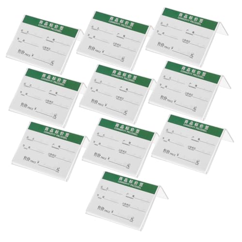 GALPADA 10 Stück Teiliges Acryl Etikettenhalter Form Klar Transparenter Preisschildhalter für Regal und Lebensmittel Vielseitig Verwendbar für Büro Laden Schule Einfach Anzuzeigen und GALPADA 10 Stück Teiliges Acryl Etikettenhalter Form Klar Transparenter Preisschildhalter für Regal und Lebensmittel Vielseitig Verwendbar für Büro Laden Schule Einfach Anzuzeigen und von GALPADA