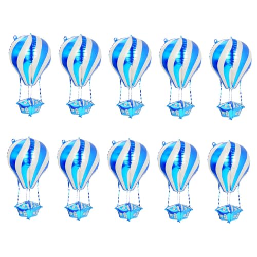 GALPADA 10 Stück Teiliges Aluminiumfolie Heißluftballons Wiederverwendbar Leicht Beeindruckender Party Deko Highlight für Geburtstag Shower Festliche Anlässe GALPADA 10 Stück Teiliges Aluminiumfolie Heißluftballons Wiederverwendbar Leicht Beeindruckender Party Deko Highlight für Geburtstag Shower Festliche Anlässe von GALPADA