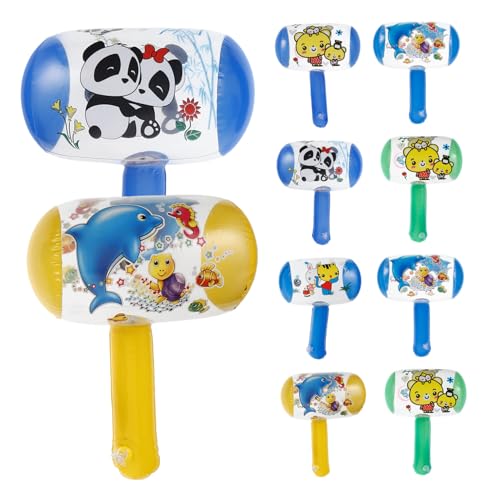 GALPADA 10 Stück Teiliges Aufblasbares Hammer mit Klingel Leichtes Partyspielzeug Lustiger Sound Bunte Farben für Jungen und Mädchen Pool und Outdoor Spaß Zufällige Farbe Zufällige Farbe von GALPADA