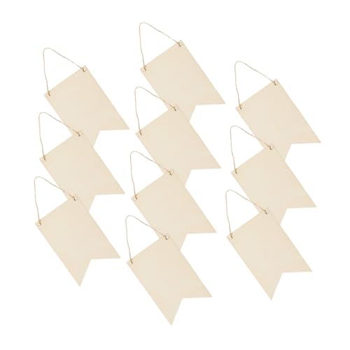 GALPADA 10 Stück Teiliges Blanke Holzschilder aus Unbehandeltem Holz DIY Hängende Holztafeln zum Bemalen Robuste Holzplatten für Basteln Beschriften und Bannergestaltung von GALPADA