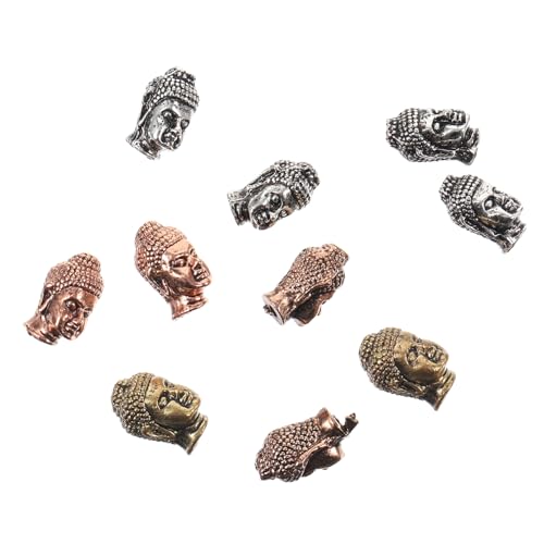 GALPADA 10 Stück Teiliges Buddha Kopf Perlen Connector Charms Vintage Legierung Schmuckzubehör für DIY Armbänder Halsketten Kreative Spacer Beads für Handarbeiten Zufällige Farbe von GALPADA