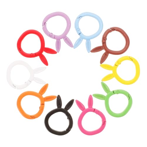 GALPADA 10 Stück Teiliges Bunte Schlüsselanhänger Ringe für DIY Bastelbedarf Robuste Metall Schlüsselringe zur Schlüsselorganisation für Kreative Projekte von GALPADA