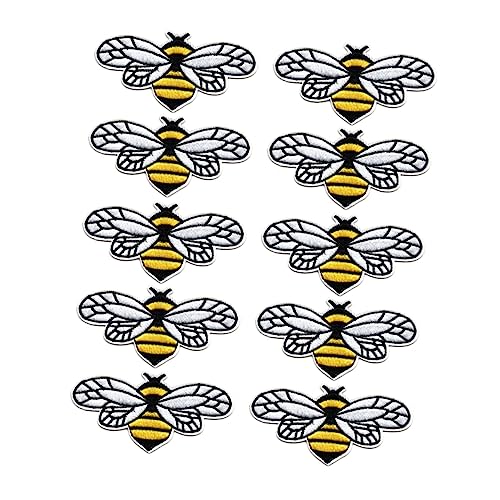 GALPADA 10 Stück Teiliges Cartoon Stoffpatch Bestickte Bienen Applikationen für Kleidung Dekoration und Reparaturen für Jeans Shirts und Taschen GALPADA 10 Stück Teiliges Cartoon Stoffpatch Bestickte Bienen Applikationen für Kleidung Dekoration und Reparaturen für Jeans Shirts und Taschen von GALPADA