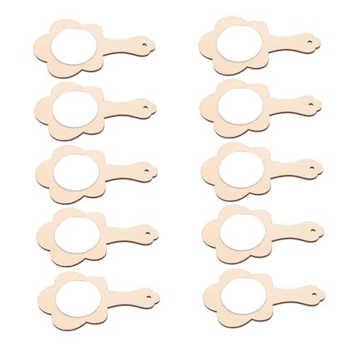 GALPADA 10 Stück Teiliges DIY Holz Handspiegel Unvollendete Kleine Spiegel zum Bemalen und Basteln Kindgerechtes Holz Spiegel für Kreative Handarbeit und Frühe der Feinmotorik GALPADA 10 Stück Teiliges DIY Holz Handspiegel Unvollendete Kleine Spiegel zum Bemalen und Basteln Kindgerechtes Holz Spiegel für Kreative Handarbeit und Frühe der Feinmotorik von GALPADA