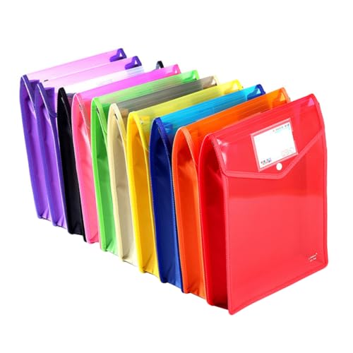 GALPADA 10 Stück Teiliges Dokumentenmappe Tragbarer Dateiordner mit Praktischem Druckknopf Vielseitiger Organizer für Schule und Büro Robuste Aufbewahrungstasche für Dokumente und GALPADA 10 Stück Teiliges Dokumentenmappe Tragbarer Dateiordner mit Praktischem Druckknopf Vielseitiger Organizer für Schule und Büro Robuste Aufbewahrungstasche für Dokumente und von GALPADA