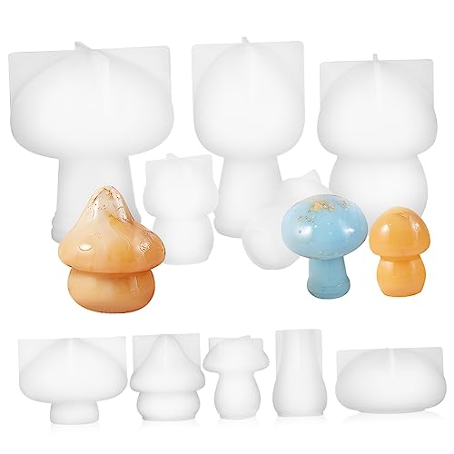 GALPADA 10 Stück Teiliges Epoxidharz Silikonformen Pilzform Gießformen für DIY Basteln Flexible Langlebige Pilz Ornamente für Tischdekoration und Geschenkideen GALPADA 10 Stück Teiliges Epoxidharz Silikonformen Pilzform Gießformen für DIY Basteln Flexible Langlebige Pilz Ornamente für Tischdekoration und Geschenkideen von GALPADA