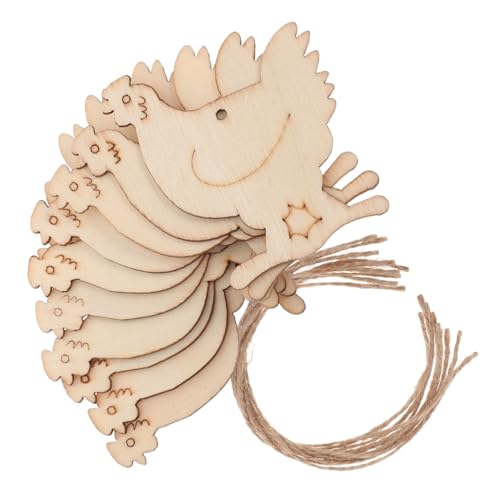GALPADA 10 Stück Teiliges Handgefertigte Holz hühnerschablonen mit Löchern Vielseitige Deko für Kinderbasteln Kreative Holzspielzeuge Feinmotorik und Gruppenaktivitäten GALPADA 10 Stück Teiliges Handgefertigte Holz hühnerschablonen mit Löchern Vielseitige Deko für Kinderbasteln Kreative Holzspielzeuge Feinmotorik und Gruppenaktivitäten von GALPADA