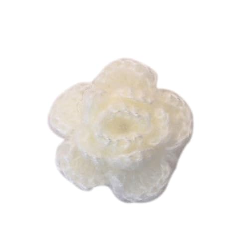 GALPADA 10 Stück Teiliges Handgemachte Lagige Häkelblumen Applikationen Weiß für Nähen Basteln Kleidung und Dekoration Mohair Material von GALPADA