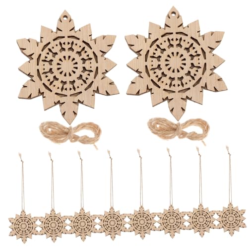 GALPADA 10 Stück Teiliges Holz Schneeflocken zum Basteln Doppellagige Holzanhänger Natürliche Weihnachtsdekoration DIY Ornamente für Christbaum Festliche Baumbehang Vielseitig Einsetzbar GALPADA 10 Stück Teiliges Holz Schneeflocken zum Basteln Doppellagige Holzanhänger Natürliche Weihnachtsdekoration DIY Ornamente für Christbaum Festliche Baumbehang Vielseitig Einsetzbar von GALPADA