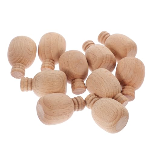 GALPADA 10 Stück Teiliges Kleine Holz Weinflaschen Rohlinge aus Buchenholz Glatte Kanten DIY Bastelset für Kreative Malerei und Dekoration für Foto requisiten und Festtagsgeschenke von GALPADA
