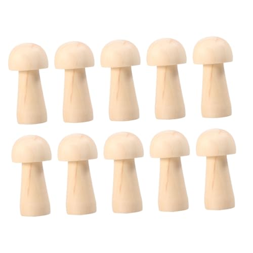 GALPADA 10 Stück Teiliges Kleine Holzfiguren Pilzform DIY Bastelset zum Bemalen Naturbelassenes Glattes Holz Kindgerechte Puppen für Kreative Kinderhandarbeit und Wohnkultur GALPADA 10 Stück Teiliges Kleine Holzfiguren Pilzform DIY Bastelset zum Bemalen Naturbelassenes Glattes Holz Kindgerechte Puppen für Kreative Kinderhandarbeit und Wohnkultur von GALPADA