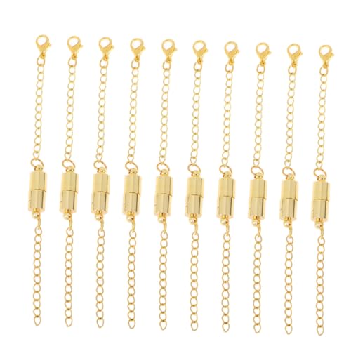 GALPADA 10 Stück Teiliges Magnetische Kettenverlängerer Schmuckverbinder für Armbänder und Halsketten Einfache Handhabung bei Arthritis Langlebig und Rostfrei von GALPADA