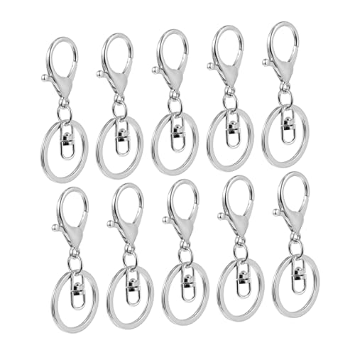 GALPADA 10 Stück Teiliges Metall Lobster Karabiner Drehbar Langlebig Schlüsselanhänger DIY Anhänger für Schlüssel Taschen Schmuck und Zubehör GALPADA 10 Stück Teiliges Metall Lobster Karabiner Drehbar Langlebig Schlüsselanhänger DIY Anhänger für Schlüssel Taschen Schmuck und Zubehör von GALPADA