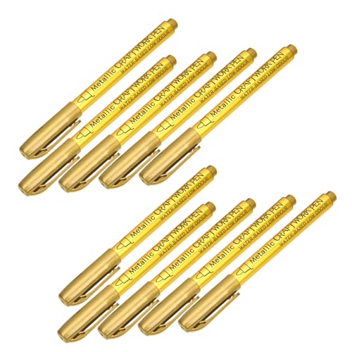 GALPADA 10 Stück Teiliges Metallische Ölbasierte Permanent Paint Marker für Stoff Holz Flexible Pinselspitze Wasserfest Vielseitig für DIY Kunsthandwerk und Dekoration GALPADA 10 Stück Teiliges Metallische Ölbasierte Permanent Paint Marker für Stoff Holz Flexible Pinselspitze Wasserfest Vielseitig für DIY Kunsthandwerk und Dekoration von GALPADA