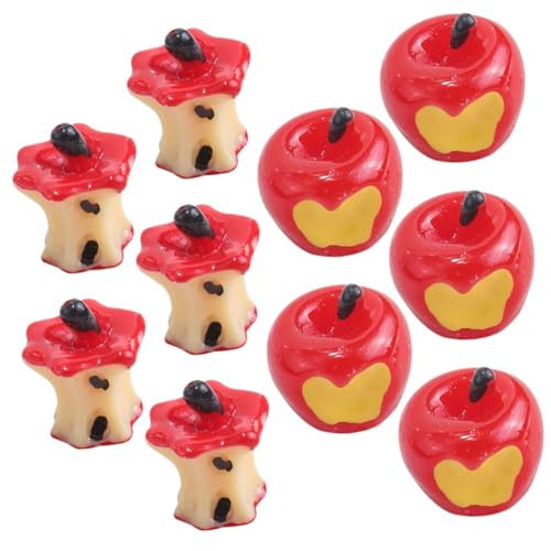 GALPADA 10 Stück Teiliges Mini Resin Apfel mit Apfelkern Design Langlebige DIY Bastel und Dekorationszubehör für Handyzubehör Bilderrahmen Kreative Geschenkideen und Bastelprojekte von GALPADA