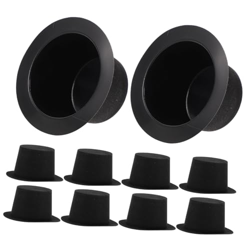 GALPADA 10 Stück Teiliges Mini Top Hat Schwarz Kunststoff Zauberer Puppenhüte für Weihnachtsdeko Schneemann DIY Handwerk und Festliche Heimdekoration GALPADA 10 Stück Teiliges Mini Top Hat Schwarz Kunststoff Zauberer Puppenhüte für Weihnachtsdeko Schneemann DIY Handwerk und Festliche Heimdekoration von GALPADA