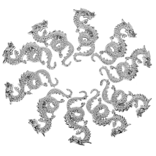 GALPADA 10 Stück Teiliges Nagel Deko mit Silbernen Drachen Charms Kleine Metall Nail Art Schmuckstücke für Damen Kreative Nagelverzierung für Hochzeit Party Weihnachten und Alltag GALPADA 10 Stück Teiliges Nagel Deko mit Silbernen Drachen Charms Kleine Metall Nail Art Schmuckstücke für Damen Kreative Nagelverzierung für Hochzeit Party Weihnachten und Alltag von GALPADA