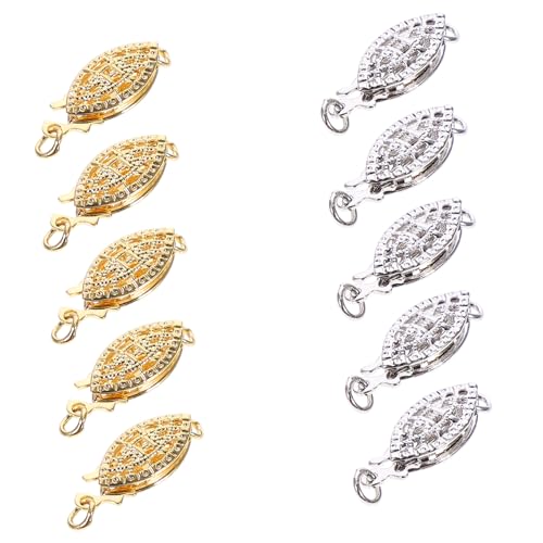 GALPADA 10 Stück Teiliges Schmuckverschluss Haken Leichter Eleganter DIY Kettenverschluss und Armbandverbinder Zubehör für Halsketten und Bastelschmuck Passend für Individuelle von GALPADA