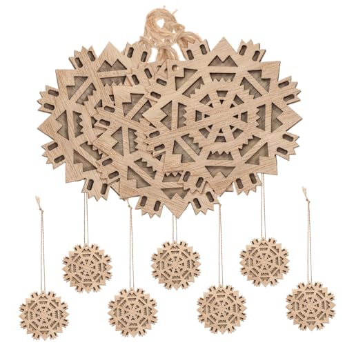 GALPADA 10 Stück Teiliges Schneeflocken Holzscheiben aus Naturholz Unbedruckte Weihnachtsdeko zum Bemalen Leichte Holzornamente für Bastelprojekte und Festliche DIY Dekoration GALPADA 10 Stück Teiliges Schneeflocken Holzscheiben aus Naturholz Unbedruckte Weihnachtsdeko zum Bemalen Leichte Holzornamente für Bastelprojekte und Festliche DIY Dekoration von GALPADA