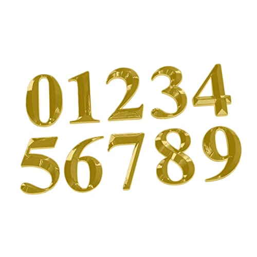 GALPADA 10 Stück Teiliges Selbstklebende Hausnummern Aufkleber Gold Moderne Langlebige Adressnummern für Tür Zimmer Briefkasten Einfache Montage Wetterbeständig für Innenbereiche Geeignet GALPADA 10 Stück Teiliges Selbstklebende Hausnummern Aufkleber Gold Moderne Langlebige Adressnummern für Tür Zimmer Briefkasten Einfache Montage Wetterbeständig für Innenbereiche Geeignet von GALPADA