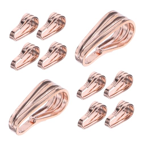 GALPADA 10 Stück Teiliges Silber Anhänger Verschlüsse DIY Schmuckverbinder für Halsketten und Armbänder Roségold Plattiert Vielseitig Einsetzbar für Anhänger Perlen Dekoration von GALPADA