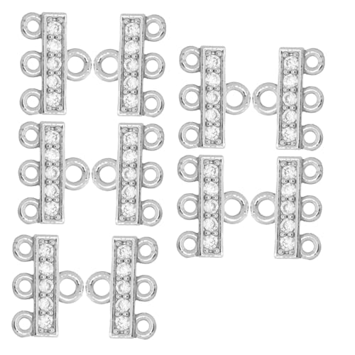 GALPADA 10 Stück Teiliges Silber Vergoldete Mehrreihige Halsketten Armbandverschluss mit Zirkonia Multifunktionale für DIY Perlen Anhänger Sichere Verbindung Mehrschichtiger Ketten GALPADA 10 Stück Teiliges Silber Vergoldete Mehrreihige Halsketten Armbandverschluss mit Zirkonia Multifunktionale für DIY Perlen Anhänger Sichere Verbindung Mehrschichtiger Ketten von GALPADA