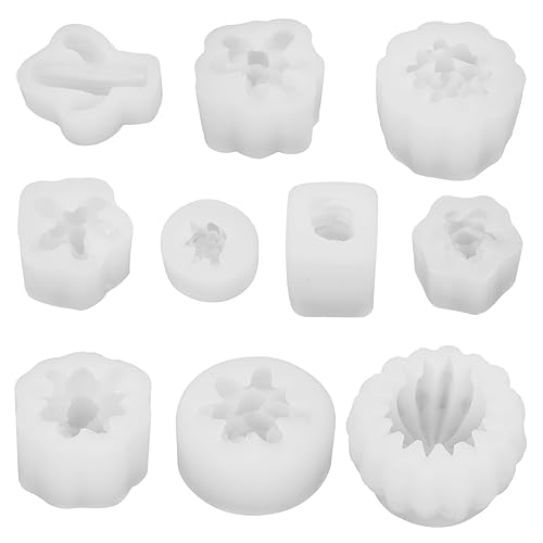 GALPADA 10 Stück Teiliges Silikon Kerzenformen mit Sukkulenten Flexible Langlebige DIY Gießform für Duftkerzen Einfach zu Entformen und Reinigen für Anfänger und Handwerk von GALPADA