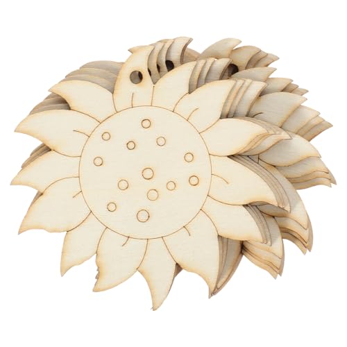 GALPADA 10 Stück Teiliges Unbemalte Holzblumen Holzscheiben für DIY Basteln zum Bemalen und Dekorieren Langlebige Bruchfeste Holzfiguren für Schul und Wohnraumgestaltung von GALPADA