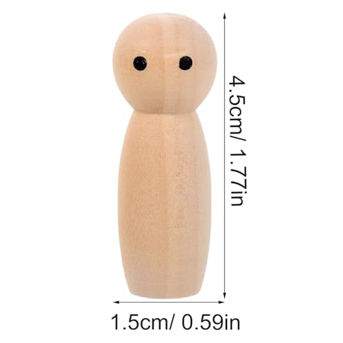 GALPADA 10 Stück Teiliges Unbemalte Holzpuppen DIY Bemalbare Holzfiguren Kindgerecht Natürliche Holz miniaturen für Kreatives Basteln und Puppenhausdekoration von GALPADA