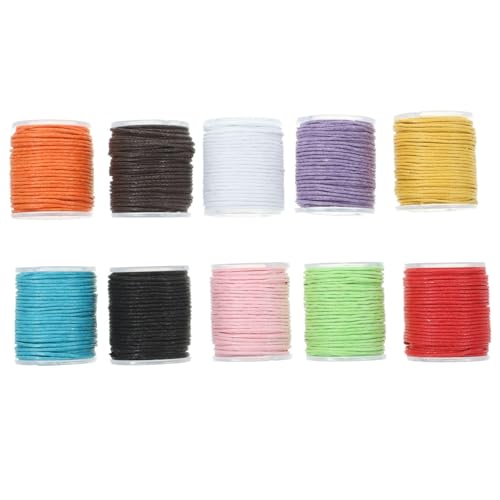GALPADA 10 Stück Wachsseil Flechtschnur Mix Schmuckherstellung Gewachster Faden Für Schmuck Armbänder Halsketten Kordeln Aus Baumwolle Makramee Kordel Weiche Kordel Zufällige Farbe GALPADA 10 Stück Wachsseil Flechtschnur Mix Schmuckherstellung Gewachster Faden Für Schmuck Armbänder Halsketten Kordeln Aus Baumwolle Makramee Kordel Weiche Kordel Zufällige Farbe von GALPADA