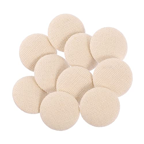 GALPADA 10 Stücke Leinenumwickelte Knöpfe Knöpfe Zum Basteln Tuxedoknöpfe Metallknöpfe Botones para Stoffbezogene Knöpfe Kinder DIY Handwerksknöpfe Leinen Metall E280 Beige Schmuck von GALPADA