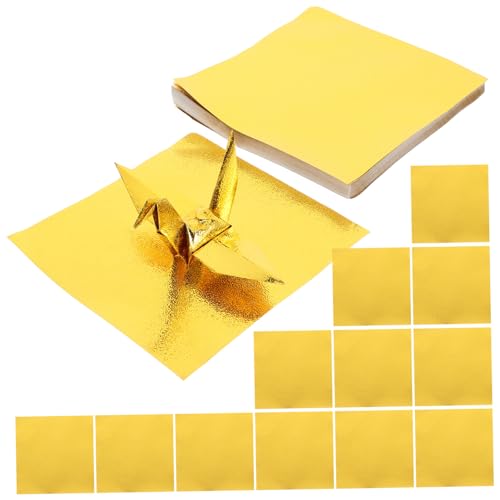 GALPADA 100 Blatt Goldenes Origami Papier Zum Basteln Perlglanz Hochzeit Farbig Glänzend Zum Falten Einzelnes Papier GALPADA 100 Blatt Goldenes Origami Papier Zum Basteln Perlglanz Hochzeit Farbig Glänzend Zum Falten Einzelnes Papier von GALPADA